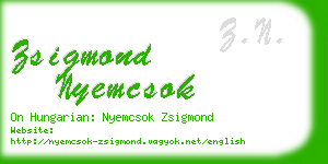 zsigmond nyemcsok business card